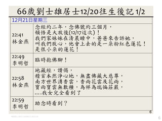 6
66歲劉士雄居士12/20往生後記 1/2
 