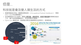 但是…
科技就是會改變人類生活的方式
 