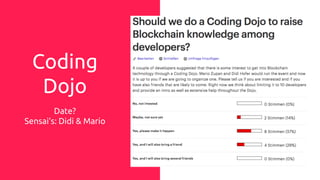 Coding
Dojo
Date?
Sensai‘s: Didi & Mario
 