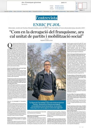 26/01/17Ara -Comarques gironines
Barcelona
Prensa: Semanal (Jueves)
Tirada: 23.354 Ejemplares
Difusión: 13.732 Ejemplares
Página: 8
Sección: LOCAL Valor: 3.731,00 € Área (cm2): 848,3 Ocupación: 83,84 % Documento: 1/1 Autor: MARTA COSTA-PAU Núm. Lectores: 113000
Cód:107956751
8 / 21
 