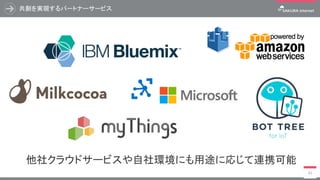 共創を実現するパートナーサービス
31
他社クラウドサービスや自社環境にも用途に応じて連携可能
 