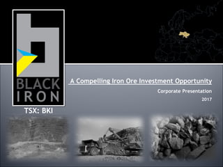 A Compelling Iron Ore Investment Opportunity
Corporate Presentation
2017
TSX: BKI
 