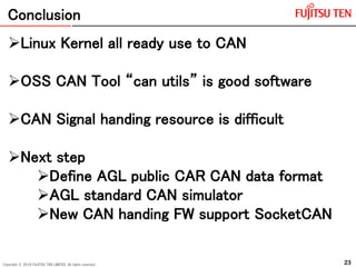 How To Use Linux CAN Signal To AGL | PDF