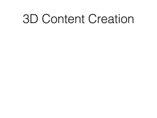 3D Content Creation
 