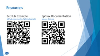 Maintainable Documentation with Sphinx | PPTX