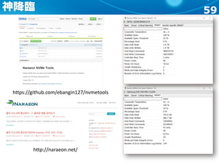 59神降臨
http://naraeon.net/
https://github.com/ebangin127/nvmetools
 
