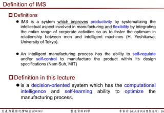 生產力最佳化實驗室@NCKU 智慧製造與生產線上的資料科學 李家岩 (成大資訊系暨製造所)
自動化並不全然意味著大量投資
機器人與設備…
29
 