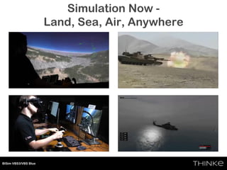 Simulation Now -
Land, Sea, Air, Anywhere
BISim VBS3/VBS Blue
 