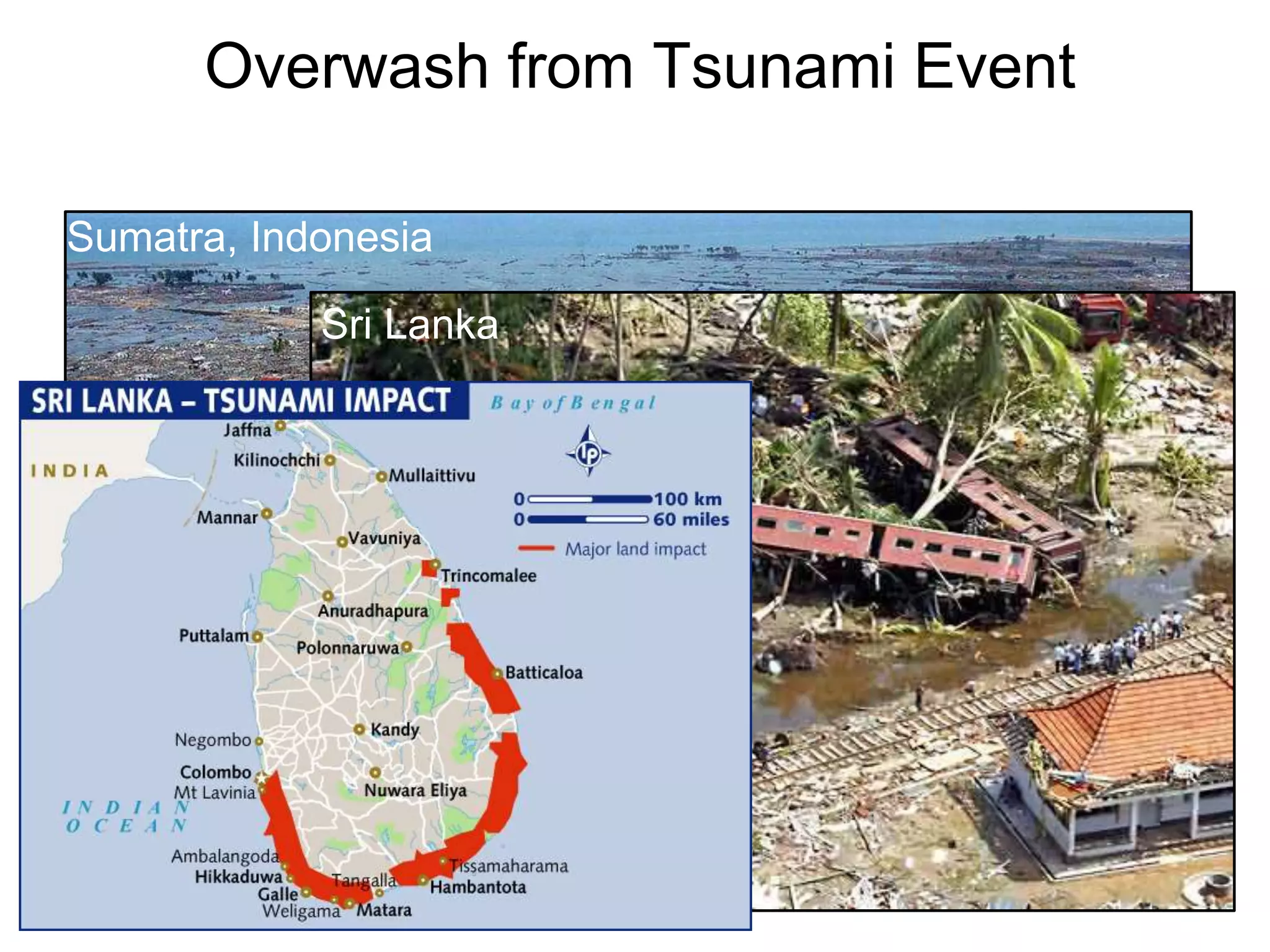Overwash from Tsunami Event
Sumatra, Indonesia
Sri Lanka
 
