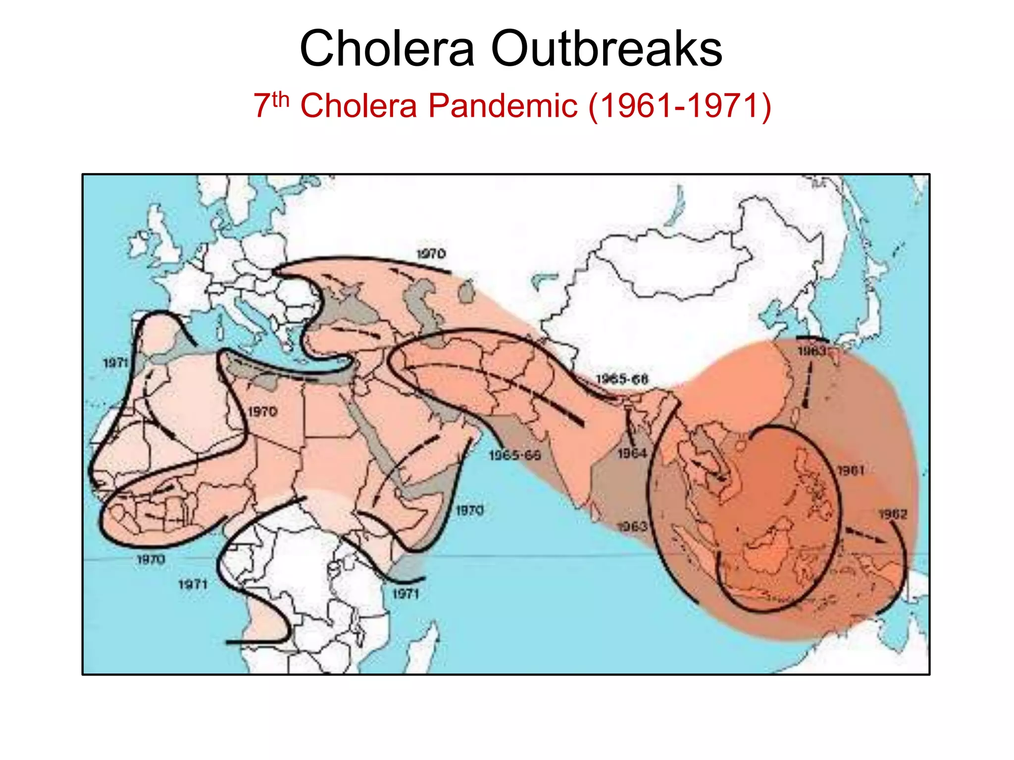 Cholera Outbreaks
7th Cholera Pandemic (1961-1971)
 