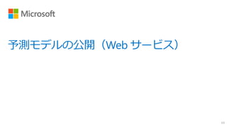 予測モデルの公開（Web サービス）
69
 