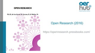 Open Research (2016)
https://openresearch.pressbooks.com/
 