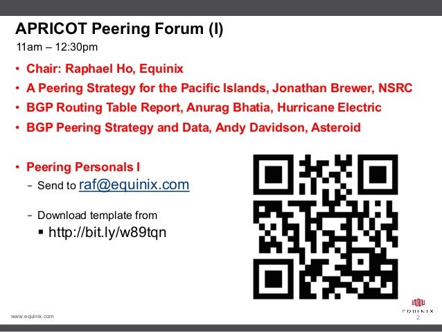 Peering Forum Personals Track