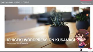 Wordpressが⽴ち上がりました
23
 