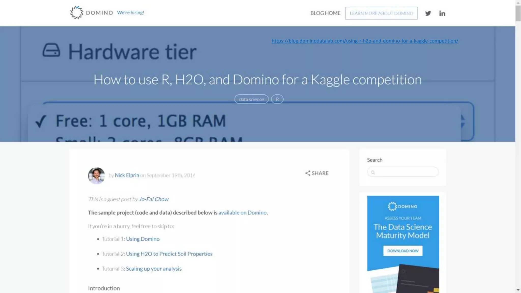 R + Domino + H2O
24
https://blog.dominodatalab.com/using-r-h2o-and-domino-for-a-kaggle-competition/
 