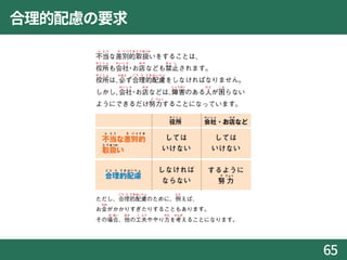 合理的配慮の要求
65
 