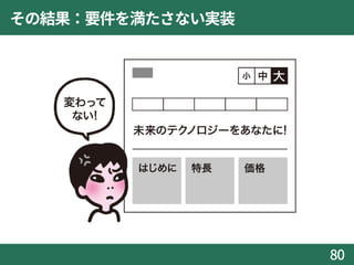 その結果：要件を満たさない実装
80
 