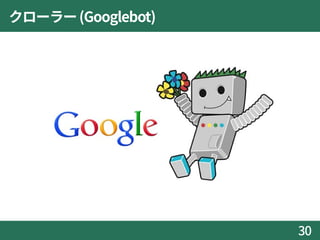 クローラー(Googlebot)
30
 