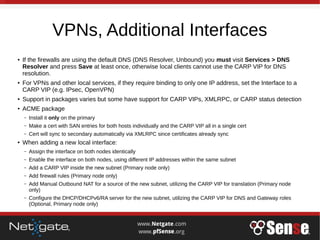 High Availability on pfSense 2.4 - pfSense Hangout March 2017 | PDF