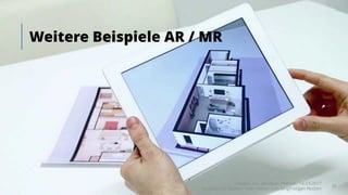 Weitere Beispiele AR / MR
Takondi AG · Jonathan Werner · 14.03.2017
Augmented Reality – vom «Wow» zum langfristigen Nutzen
26
 