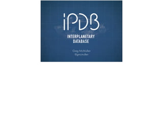 Greg McMullen
@gmcmullen
 