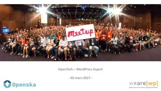 1
OpenTech – WordPress Expert
- 02 mars 2017 -
 