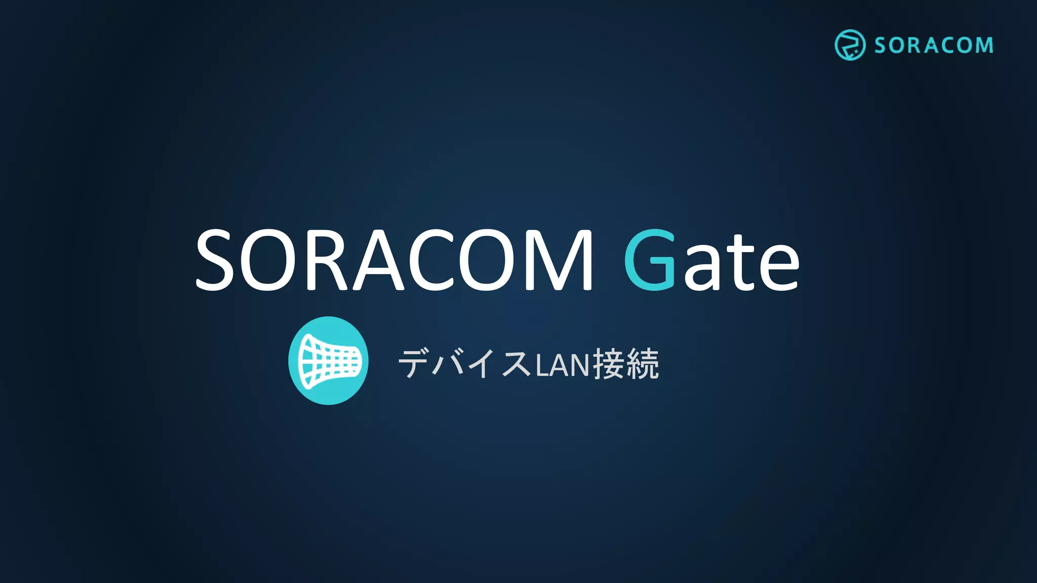 SORACOM GateG
デバイスLAN接続
 