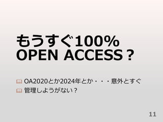 ⤦100%
OPEN ACCESS
? OA2020Ȥ2024Ȥ???Ȥ
? 褦ʤ
11
 