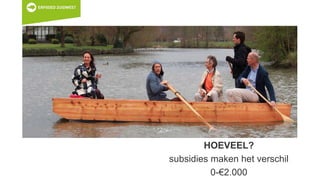 HOEVEEL?
subsidies maken het verschil
0-€2.000
 