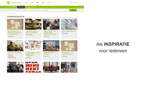 Als INSPIRATIE
voor iedereen
 