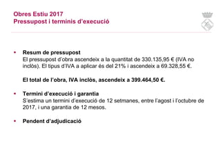 Millora en l’accessibilitat:
1.2 Cruïlla c. Hospitalet – c. Miquel Coll i Alentorn
Estat actual Amb el PMEU 2017
 