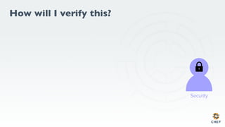 How will I verify this?
 