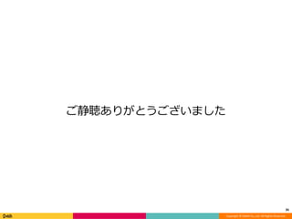 Copyright © DeNA Co.,Ltd. All Rights Reserved.
ご静聴ありがとうございました
35
 