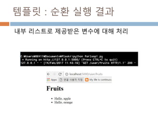 템플릿 :templates 디렉토리 지정
HTML 파일을 보관
 