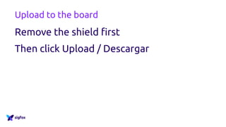 Hello world sketch
void setup() {
Serial.begin(9600);
Serial.print("AT$RCn");
delay(100);
Serial.print("AT$SF=0123CAFEn");
}
void loop() {}
 