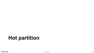 Hot partition
2016/4/22 kyrt inc 39
 