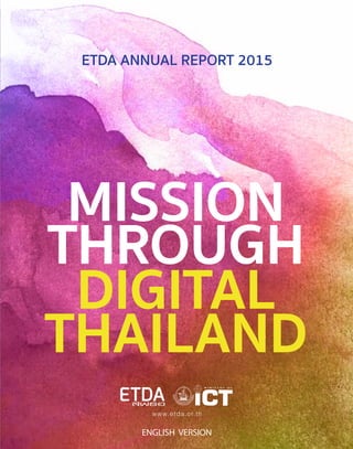 ETDA ANNUAL REPORT 2015	 1
 