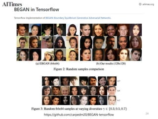 https://github.com/carpedm20/BEGAN-tensorflow 24
 