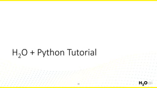 H2O + Python Tutorial
39
 