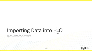 Importing Data into H2O
py_01_data_in_h2o.ipynb
47
 