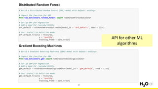 67
API for other ML
algorithms
 