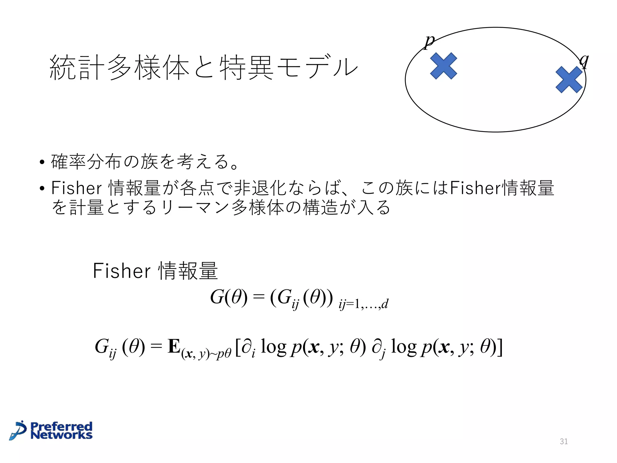 Gradient-based optimization
31https://www.denizyuret.com/2015/03/alec-radfords-animations-for.html
saddle pointやlocal minimumで停留しないよう様々な最適化⼿法
が提案されている
つい最近はSGDの分散を抑えるよ
うな⼿法(Stochastic Variance
Reduced Gradient; SVRG)が流
⾏っていた気がする