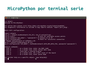 MicroPython por terminal serie
 
