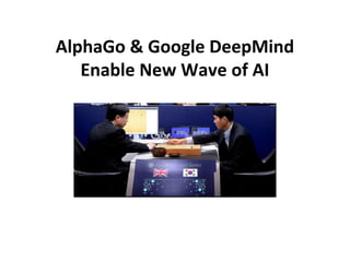 AlphaGo & Google DeepMind
Enable New Wave of AI
 