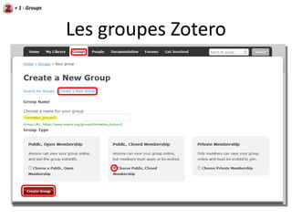 Zotero : usages avancés - Atelier Doc 4 mai 2017