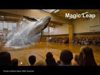 45
Magic Leap
Thanks to Martin Bean, RMIT, Australia
 