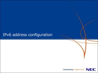 IPv6 address configuration
 