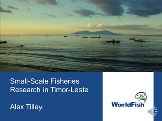 Small-Scale Fisheries
Research in Timor-Leste
Alex Tilley
 