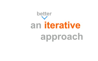 an iterative
approach
better
 