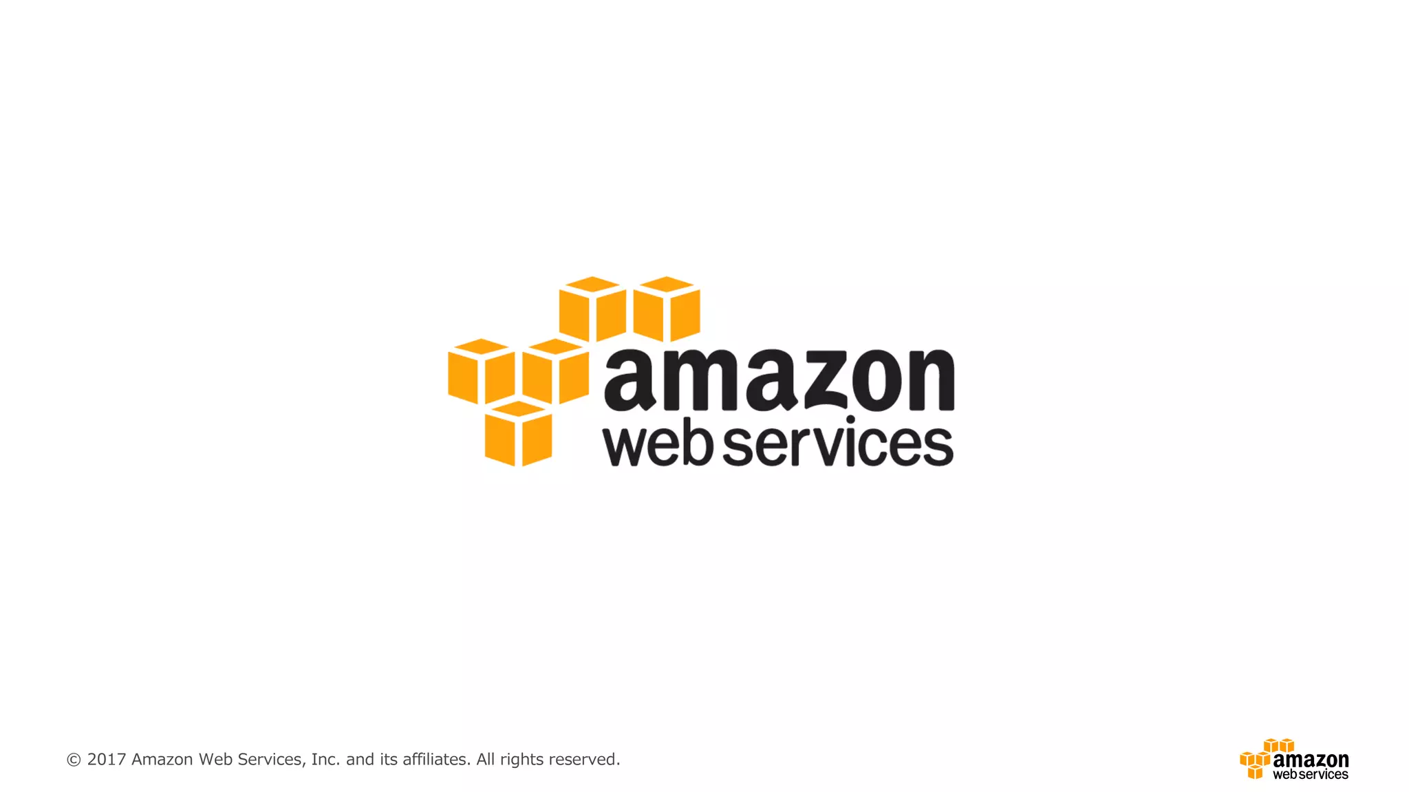 © 2017 Amazon Web Services, Inc. and its affiliates. All rights reserved.
 